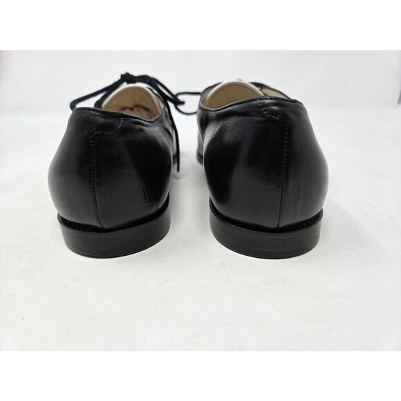 BALLY EASTHAM WOMENS OXFORD DERBY BLACK WHITE TWO TONE LEATHER SIZE 7 M ITALY - Picture 3 of 8
